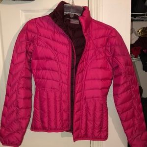 Athleta hot pink coat!